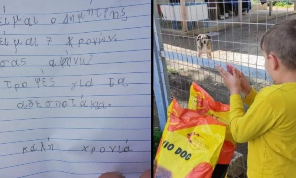 Ένα 7χρονο παιδί από την Σύρο έδωσε το χαρτζιλίκι των γιορτών για να ταΐσει αδέσποτα